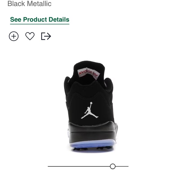 air jordan 5 retro low golf black metallic